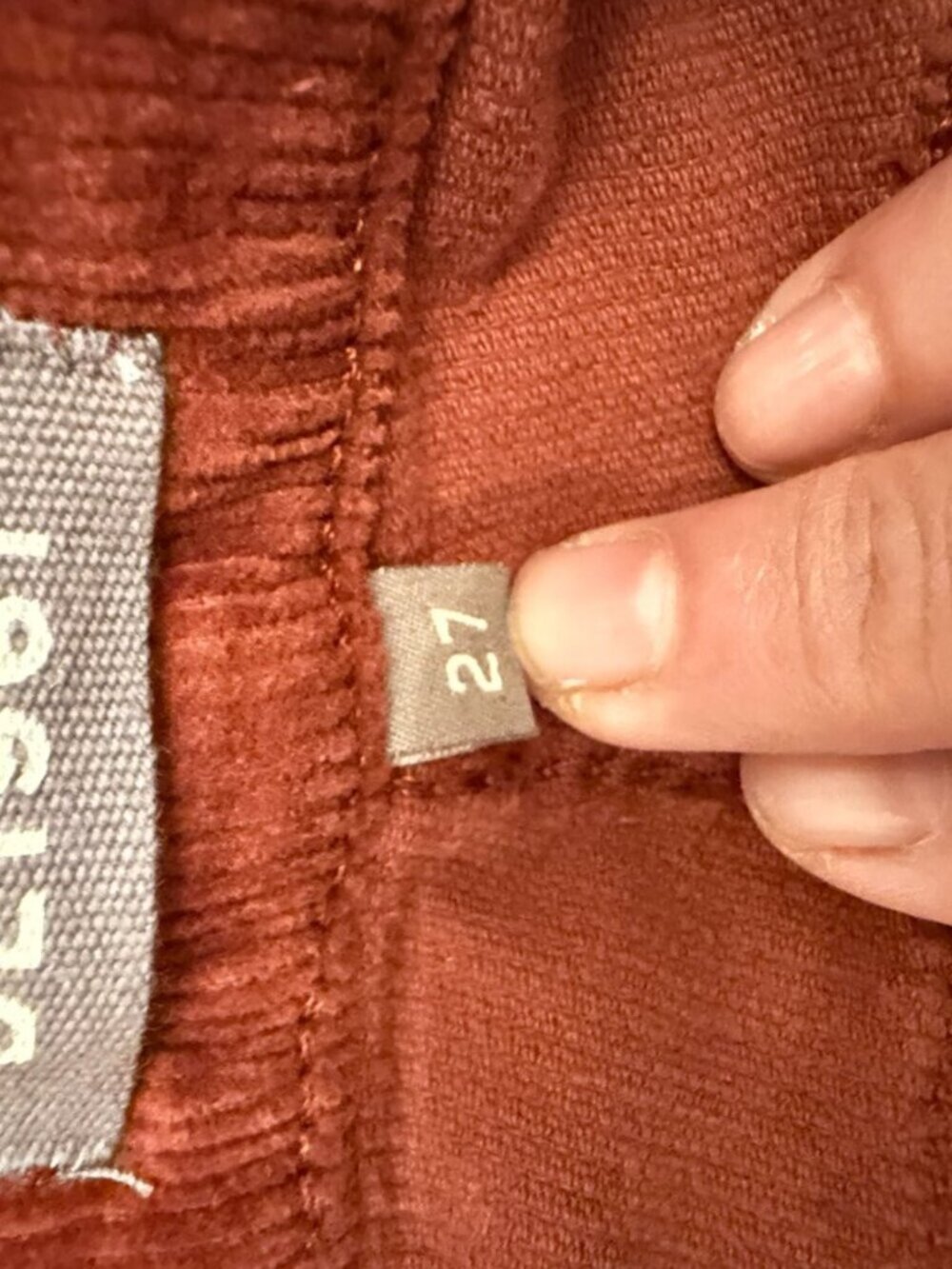 DL1961 Bridget Boot Corduroy Pants Rust Size 29 NWOT High Rise Sustainable - Picture 7 of 11